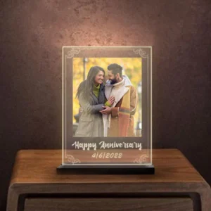 Personalized Anniversary Night Lamp with Color Glow - Custom LED Romantic Gift for Couples